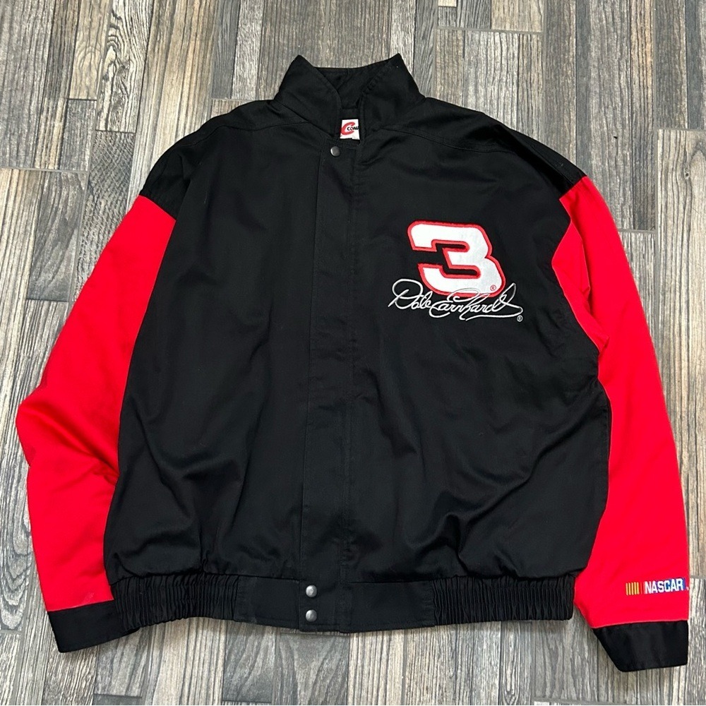 🔥🔥Vintage Dale Earnhardt #3 NASCAR Racing Zip Jacket Cotton Canvas Embroidered